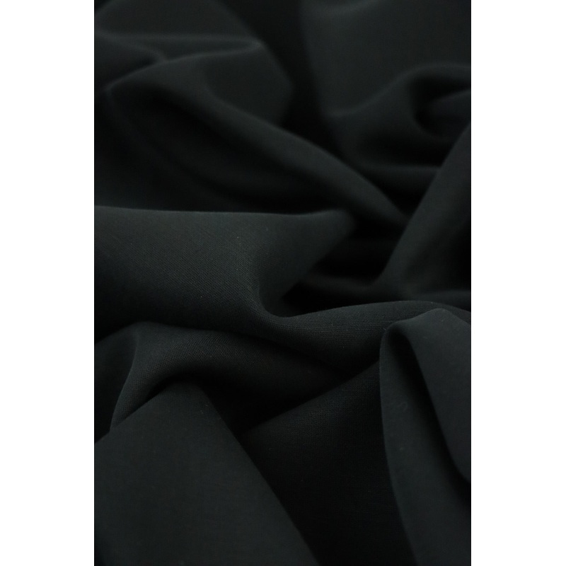 Black Cupro Double Knit Techno