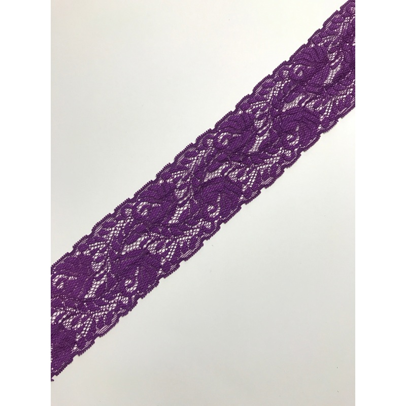 Purple 2.5 Wide Stretch Lace
