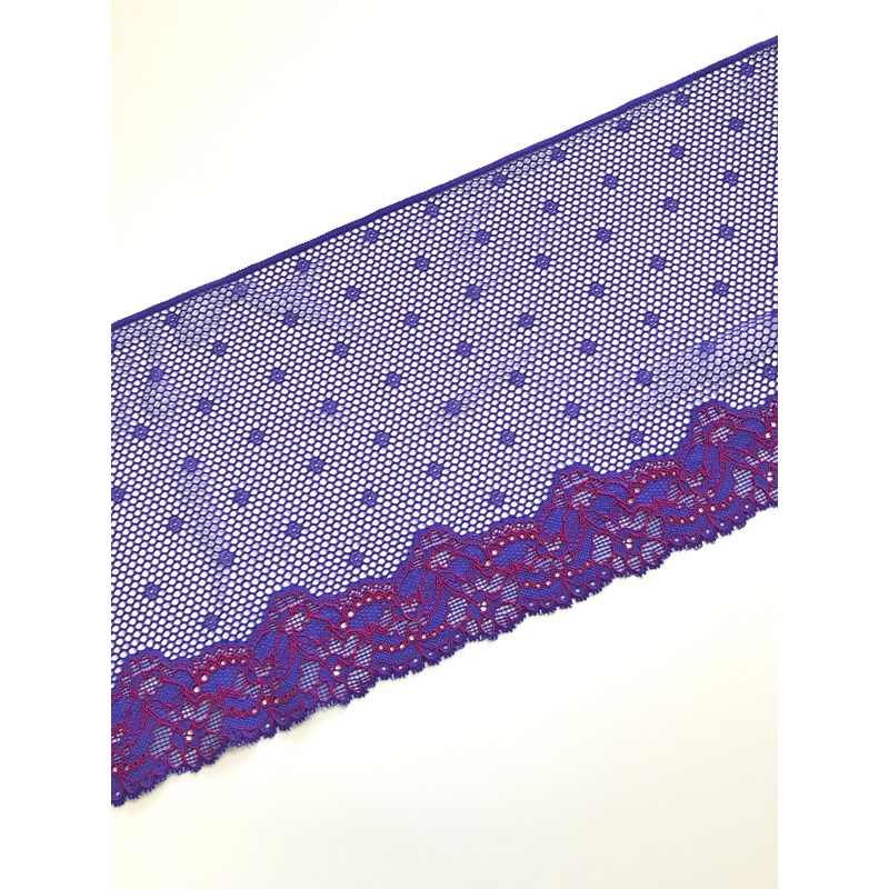 Purple & Red 8.5 Wide Stretch Lace
