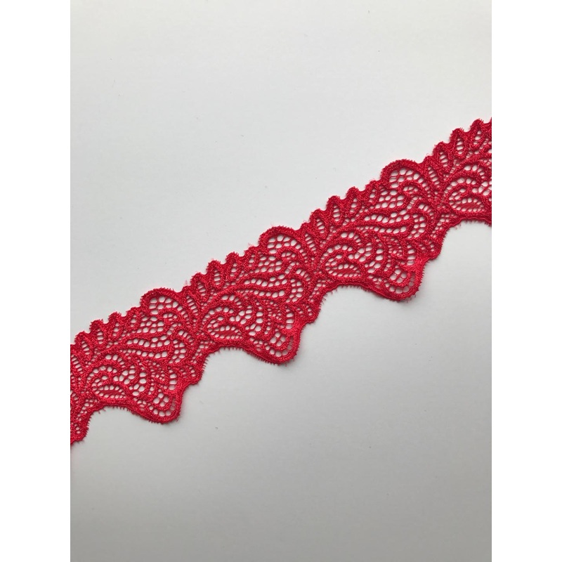Red 2.25 Wide Stretch Lace