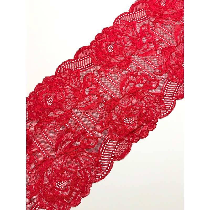 Red 7.75 Wide Stretch Lace