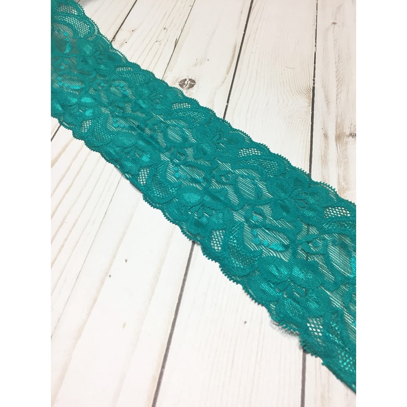 Turquoise 3.25 Wide Stretch Lace