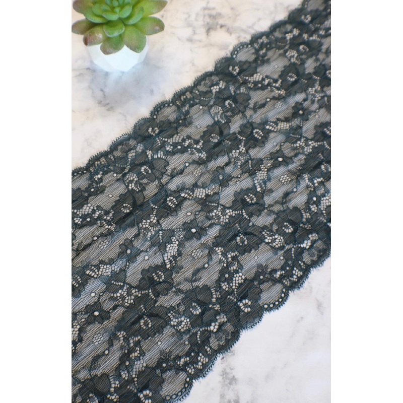 Twilight Teal 8.5 Wide Stretch Lace