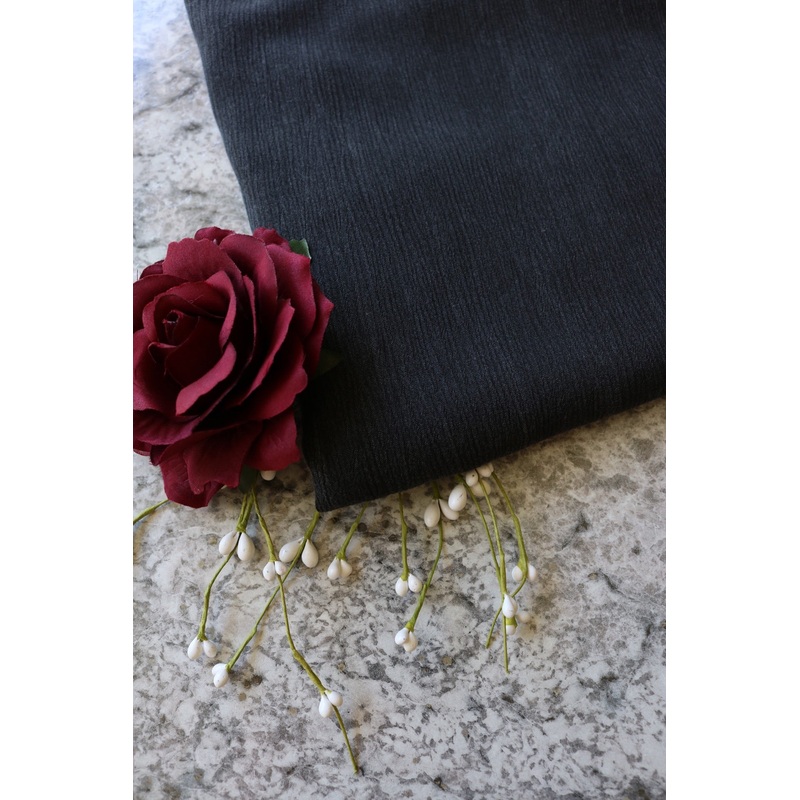 Black Washed Rayon Gauze