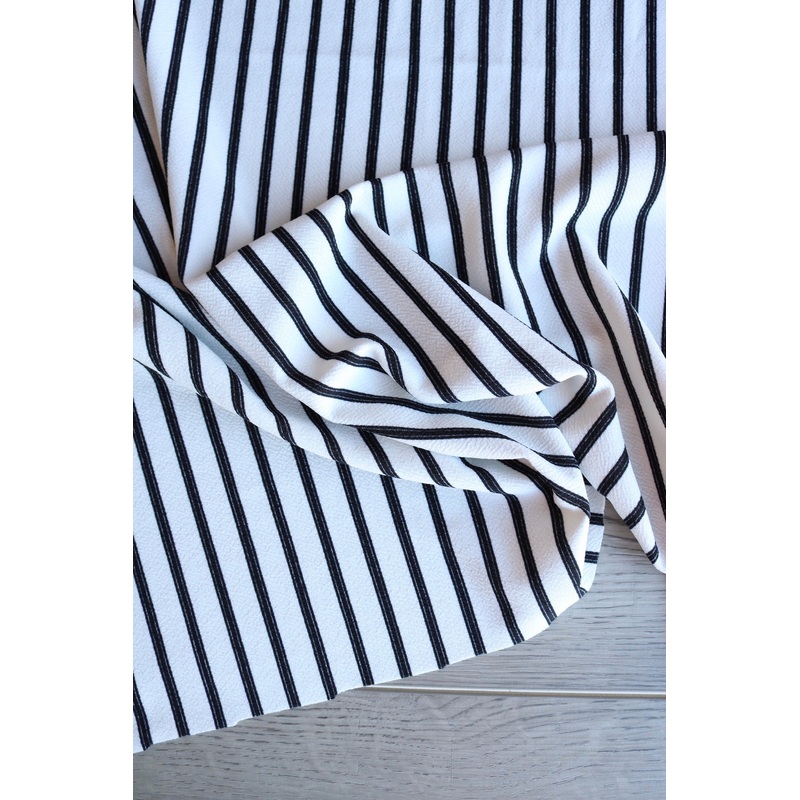 Black on Ivory Vertical Stripe Liverpool