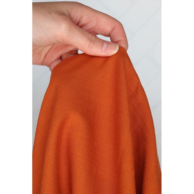 Toffee Montego Slub Stretch Woven
