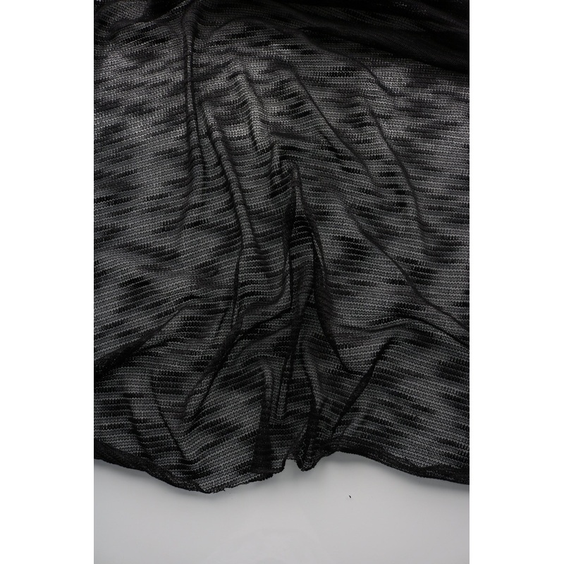 2YD PRECUT; Black Slub Hacci Sweater Knit