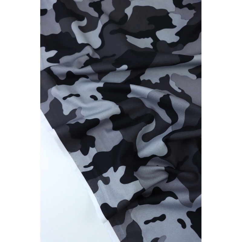 Black/Grays OG Camo QUAD Performance Jersey Knit | By The Half Yard