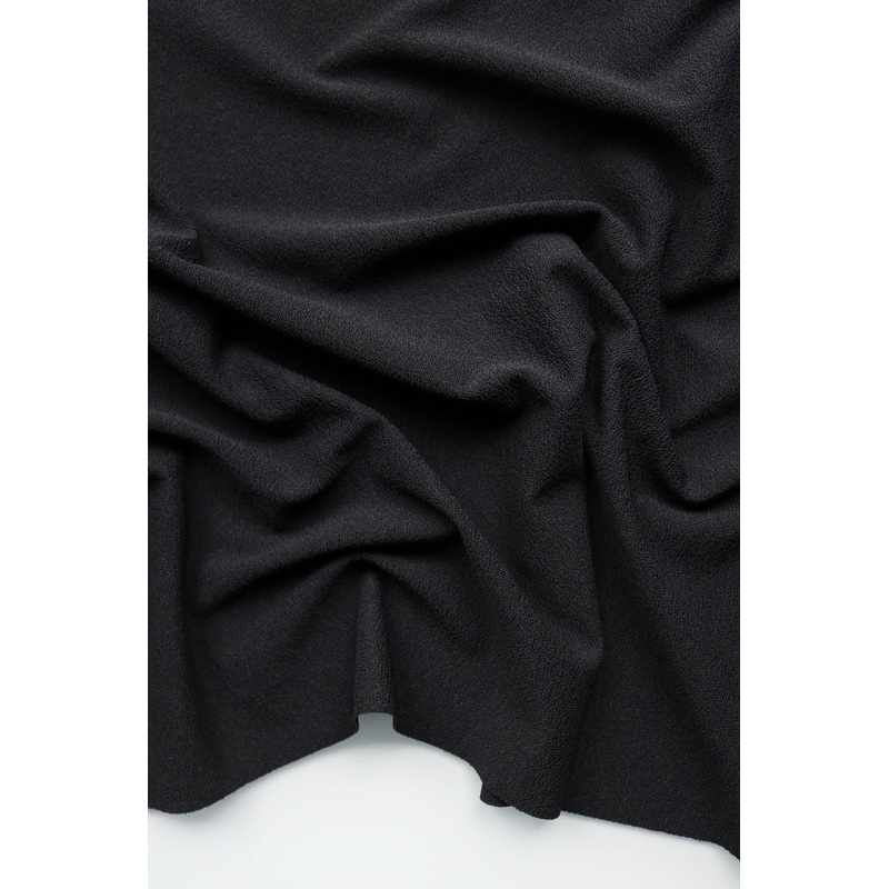 Black Pulse Moisture Wicking Textured Poly Spandex