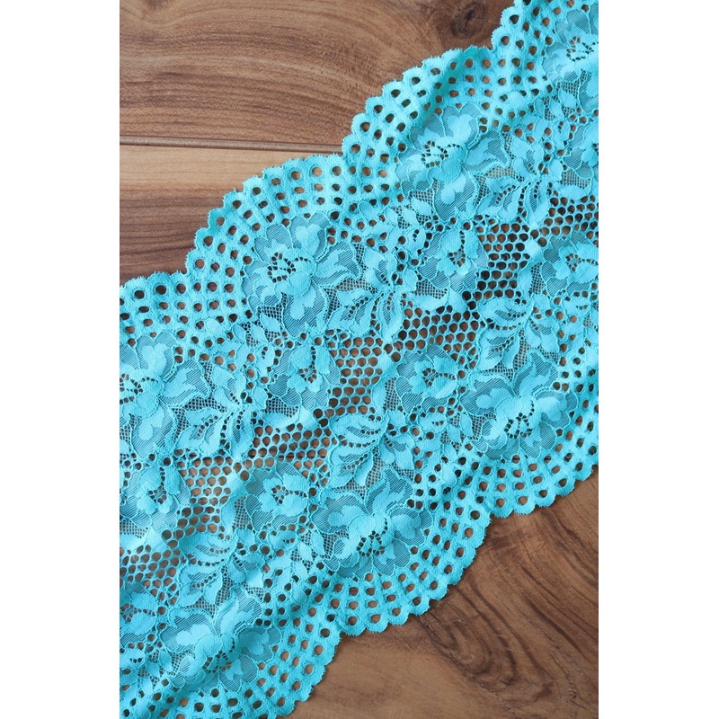 Turquoise 9 Wide Stretch Lace
