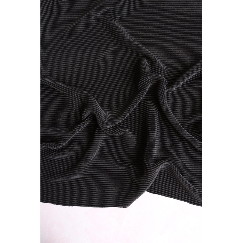 Black Pleated Knit