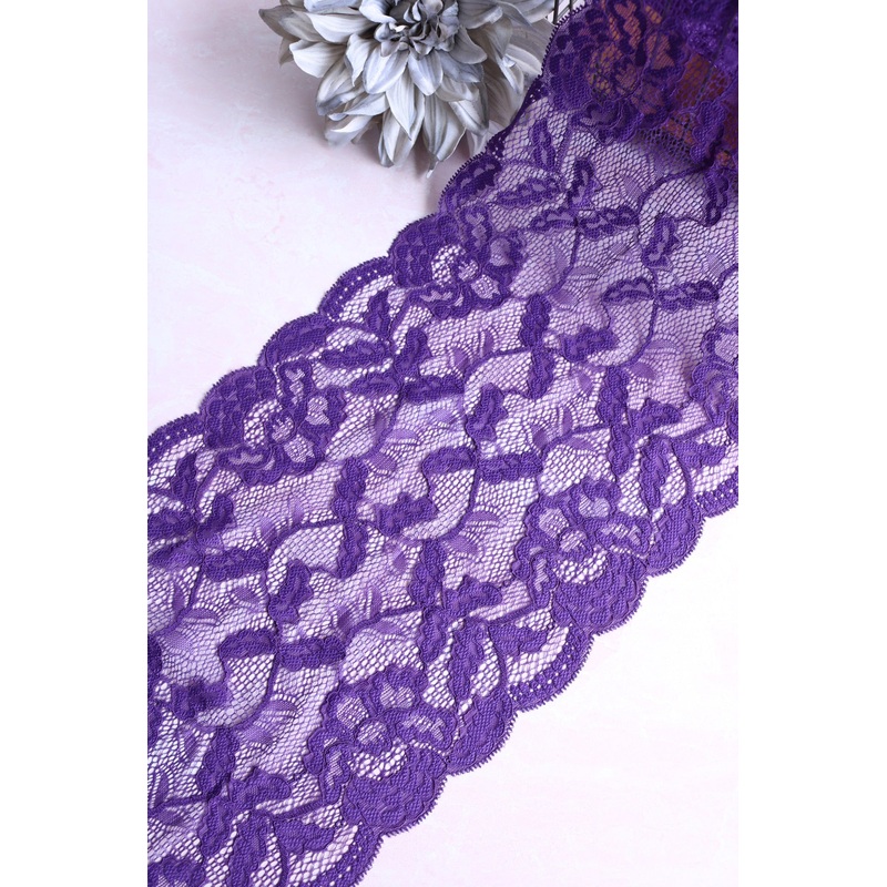 Purple Decadence 9 Wide Stretch Lace