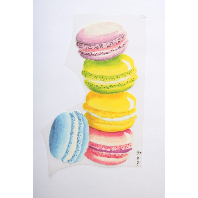 Tipping Macaroons Heat Transfer, Iron-On