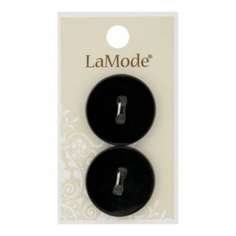 1 1/8 Black W/ Square Holes Buttons | LaMode