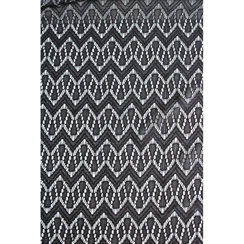 Black Chevron Crochet Lace