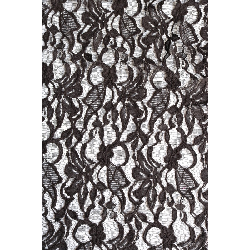 Black Floral Cotton/Nylon Lace
