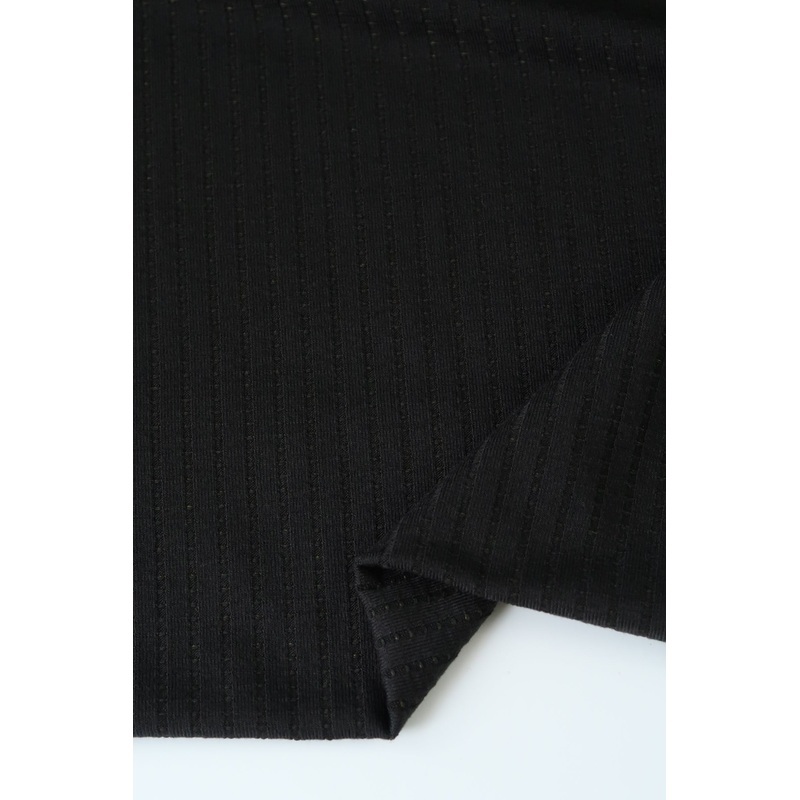 Black Nepal Rib Knit