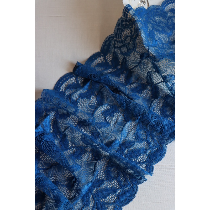 Bright Cobalt 9 Wide Stretch Lace