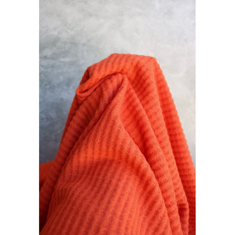Pumpkin Brushed Waffle Sweater Knit