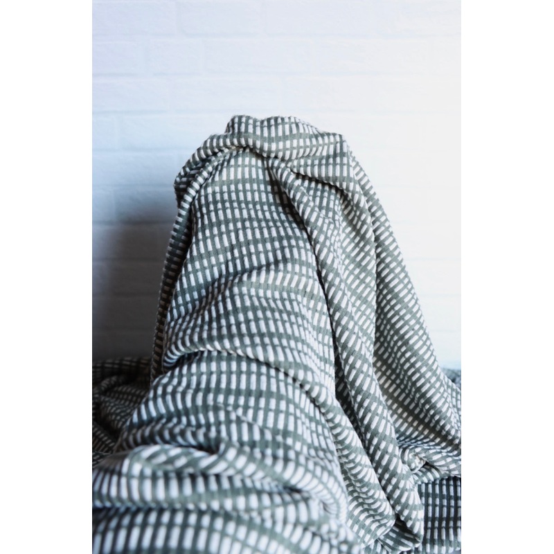 Vintage Olive Broken Stripe Jacquard Knit