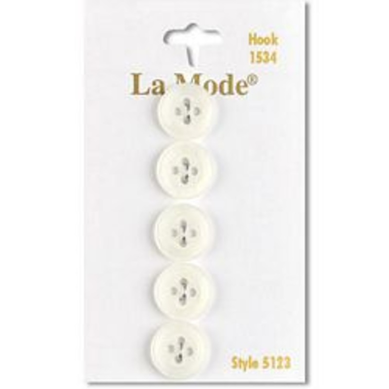 1/2 White Buttons | LaMode