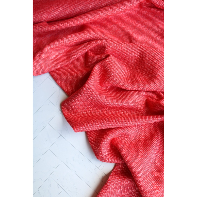 1YD PRECUT; Red | Seawool Highlands Tweed Flannel | Robert Kaufman
