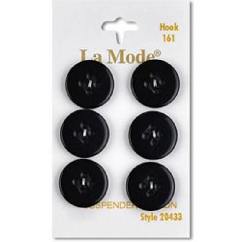 3/4 Black Buttons | LaMode X89625252