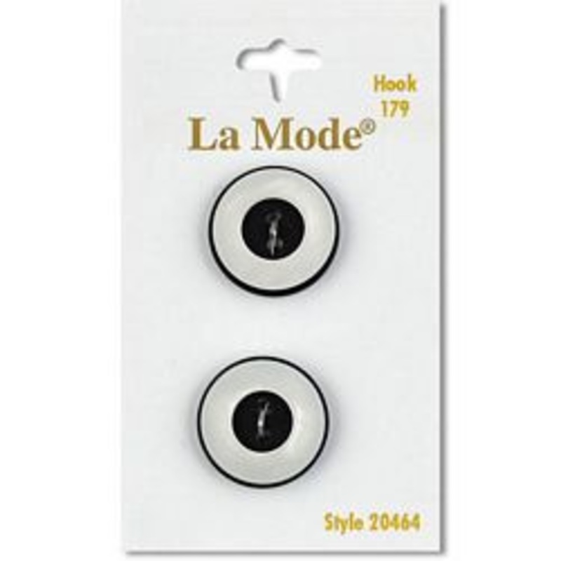 3/4 Black & White Buttons | LaMode