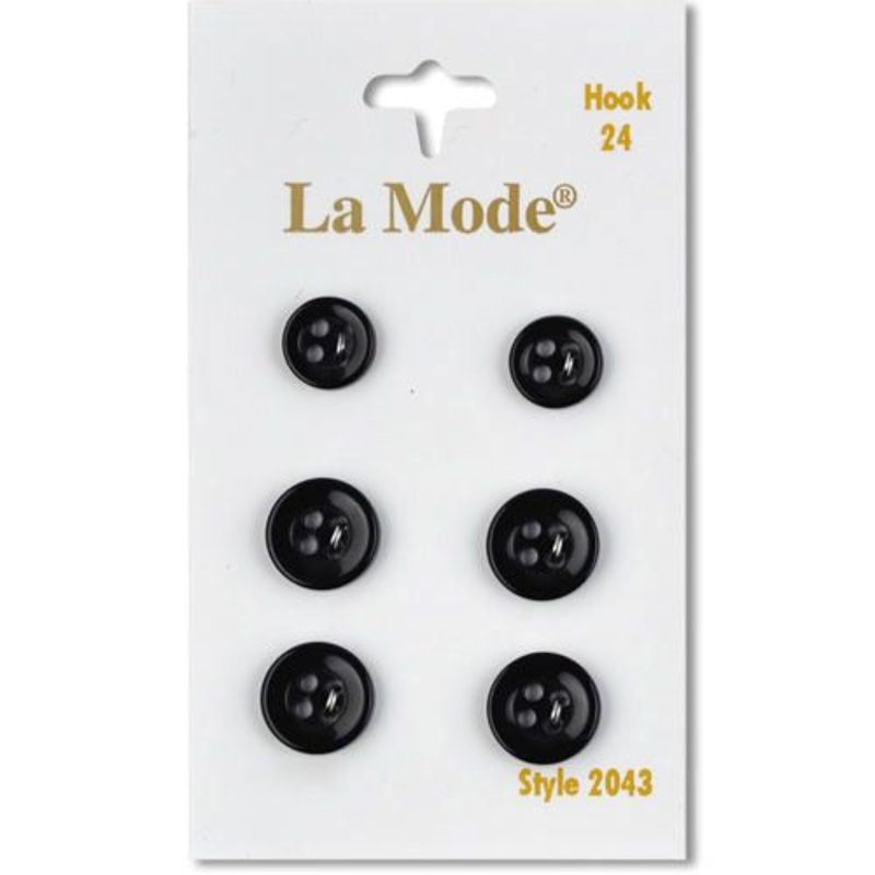 Black Shirt Set 3/8 & 7/16 Buttons | LaMode X89625284