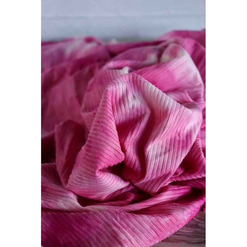 Very Pink Poodle Tie Dye Yummy Rib Knit