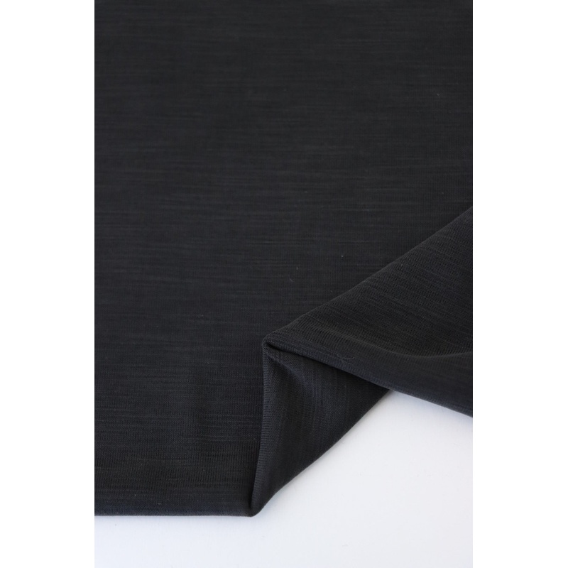 Black Cupro Slub Jersey