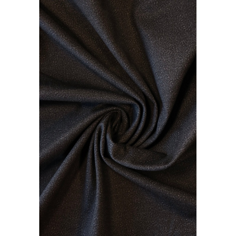 Black Herringbone Premium Ponte Print