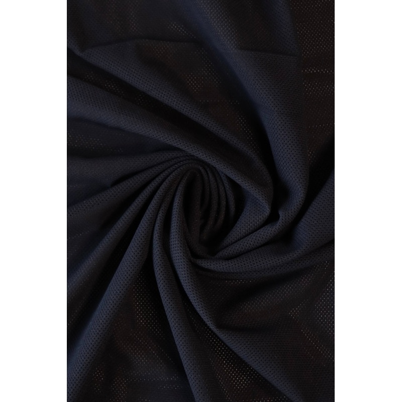 Black Italian Lightweight Microfiber Mesh Nylon Spandex | Designer Deadstock