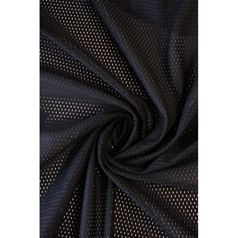 Black Italian Perforated Mesh | Designer Deadstock