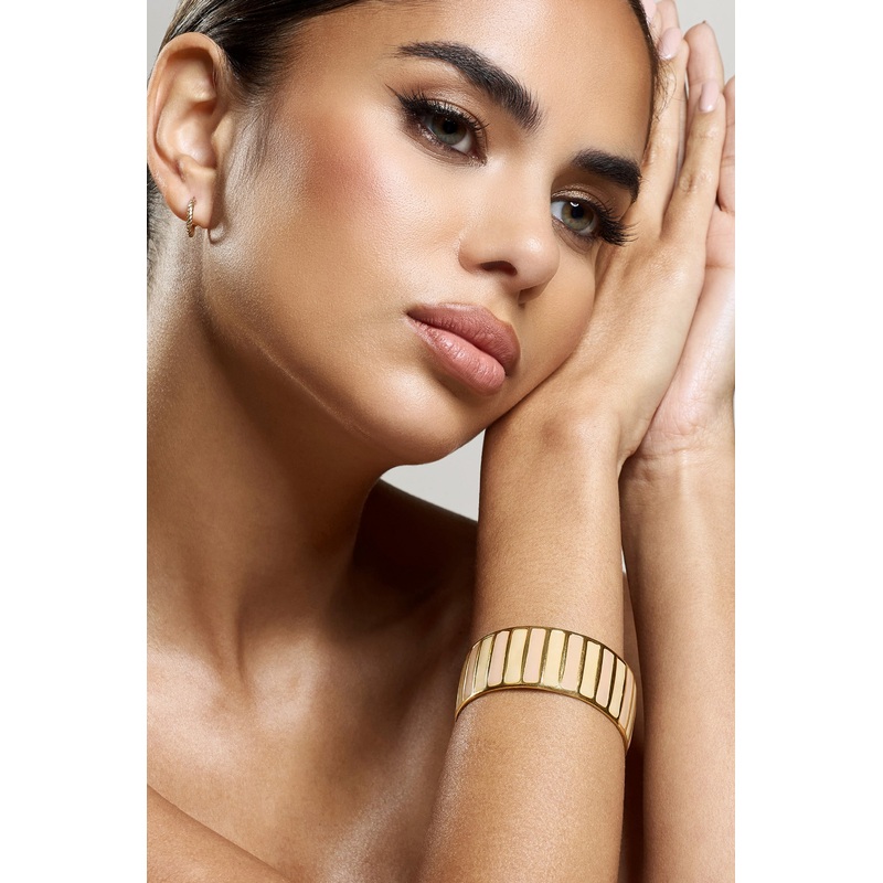 Yasmine | Nude Adjustable Gold Bangle