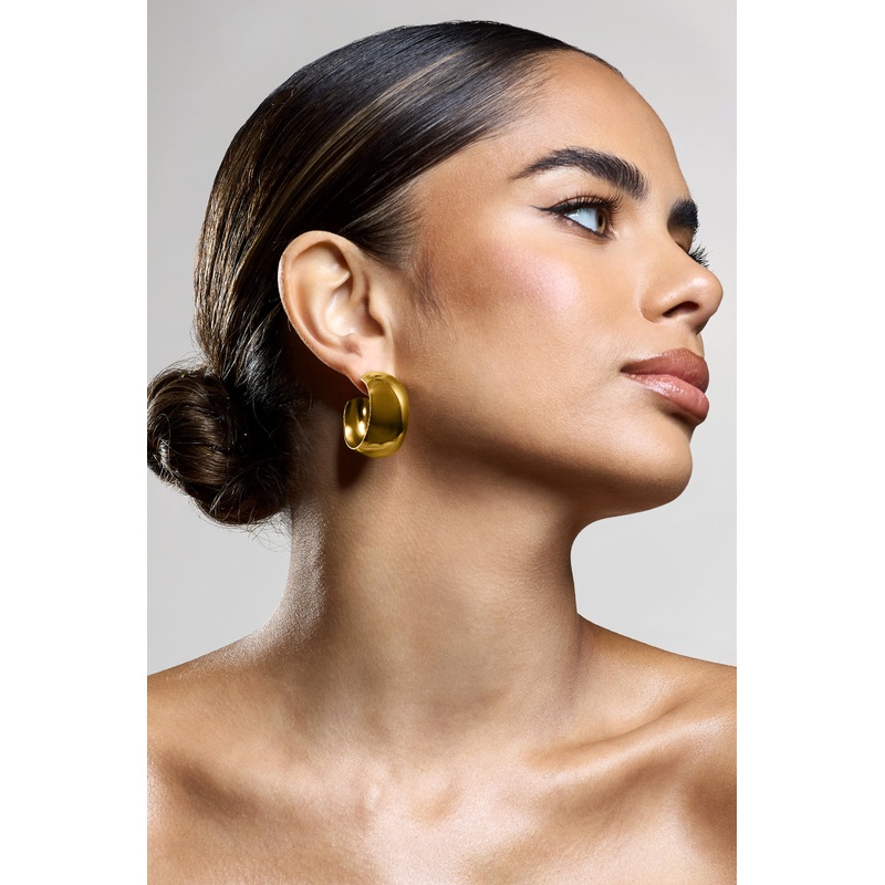 Isabeau | Gold Chunky Hoop Earrings