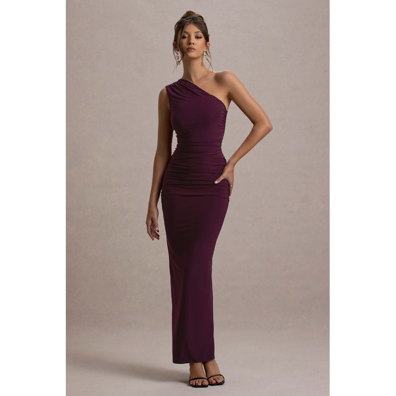 Dalarie | Port One-Shoulder Gathered Maxi Dress