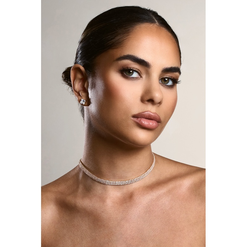 Glimmery | Gold Diamante Necklace