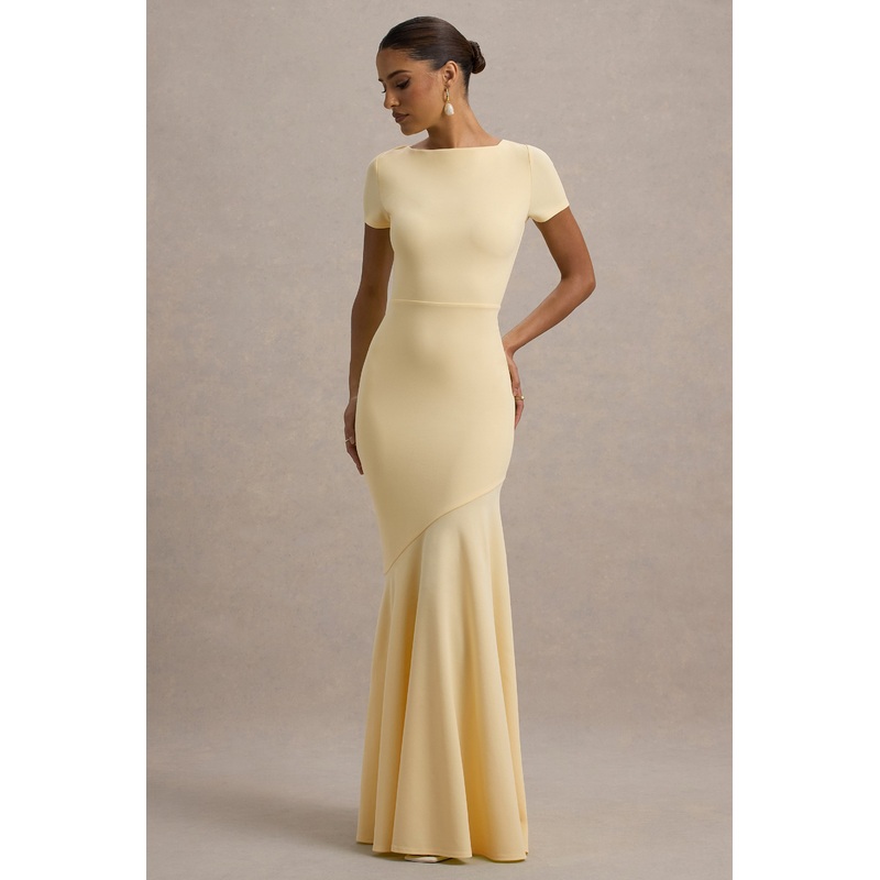 Rian | Lemon Short-Sleeve Maxi Dress