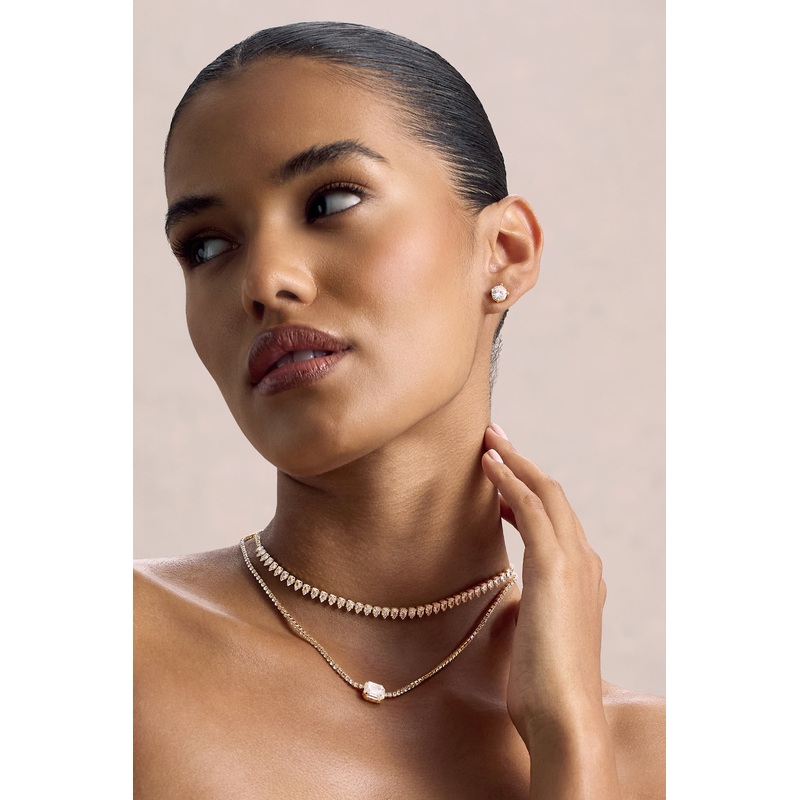 Agitia | Gold Diamante Layered Necklace