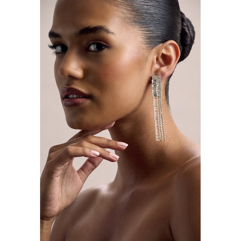 Alta | Gold Diamante Tassel Earrings
